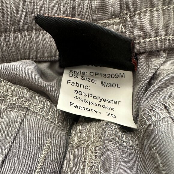 Clothin Men’s Gray Hiking/Outdoor Pants Stretch, Zipper Pockets Size M/30L - Picture 3 of 7